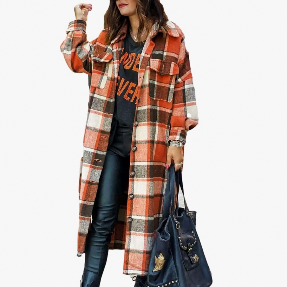 Button up Long Shacket Coat - XXL